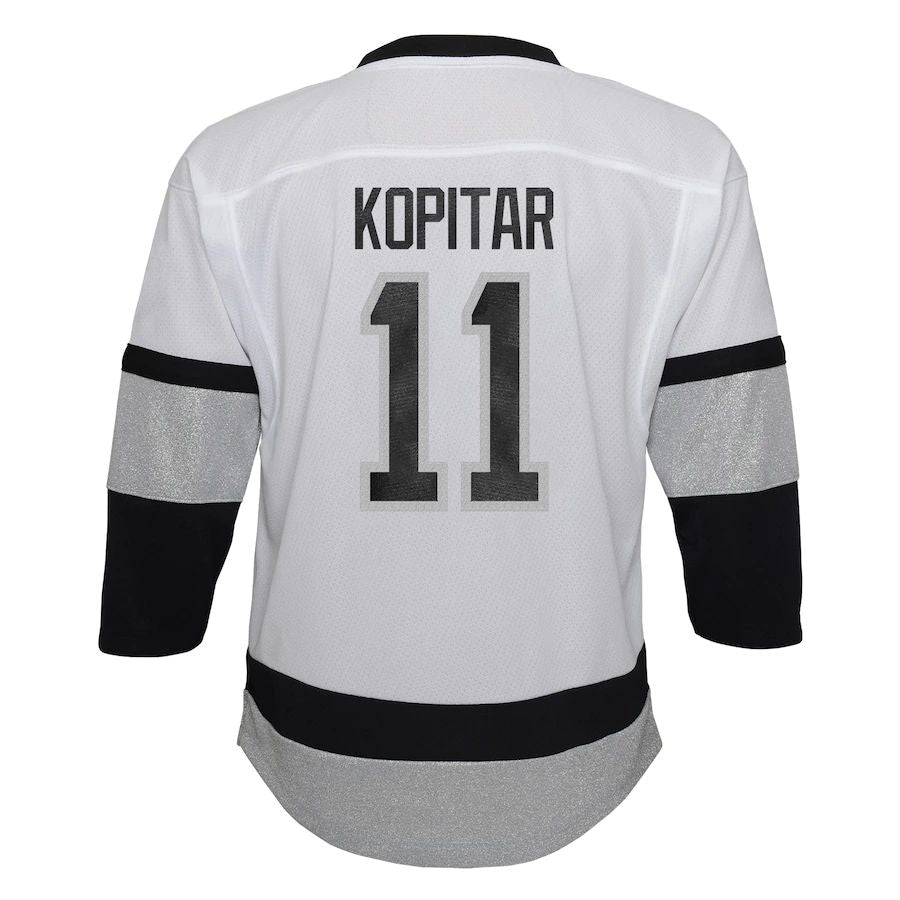 LA.Kings #11 Anze Kopitar Preschool 2021-22 Alternate Replica Player Jersey White Stitched American Hockey Jerseys CustomName