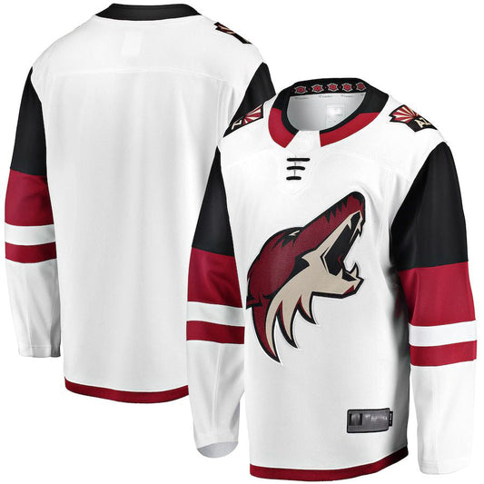 A.Coyotes Fanatics Branded Breakaway Away Jersey White Stitched American Hockey Jerseys CustomName