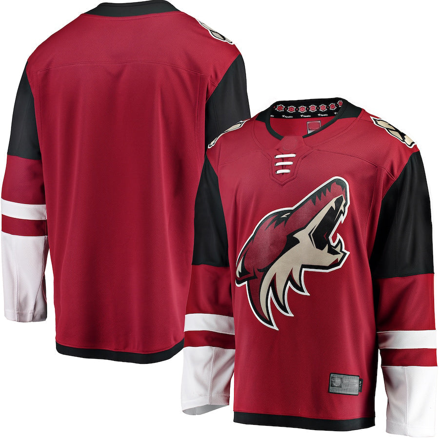 A.Coyotes Fanatics Branded Breakaway Home Jersey Red Stitched American Hockey Jerseys CustomName