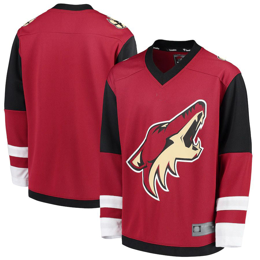A.Coyotes Fanatics Branded Home Replica Blank Jersey Red Stitched American Hockey Jerseys CustomName
