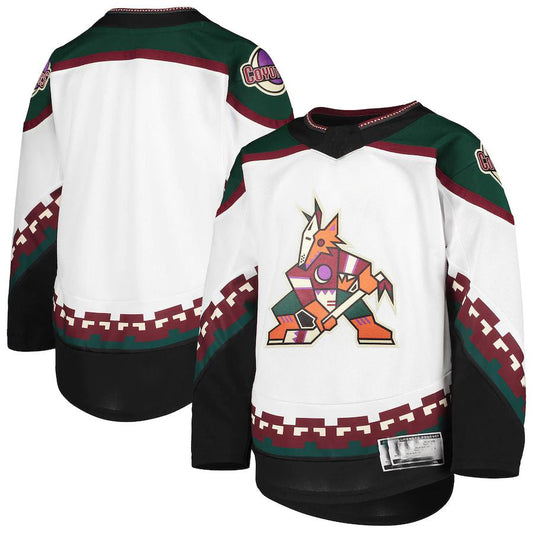 A.Coyotes Away Premier Team Jersey White Stitched American Hockey Jerseys CustomName