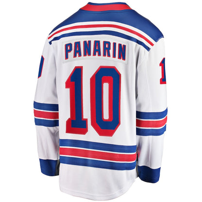 NY.Rangers #10 Artemi Panarin Fanatics Branded Away Premier Breakaway Player Jersey White Stitched American Hockey Jerseys CustomName