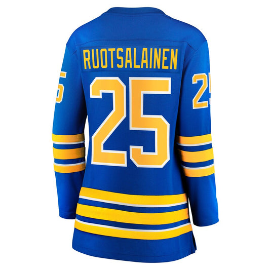 B.Sabres #25 Arttu Ruotsalainen Fanatics Branded Home Breakaway Player Jersey Royal Stitched American Hockey Jerseys CustomName