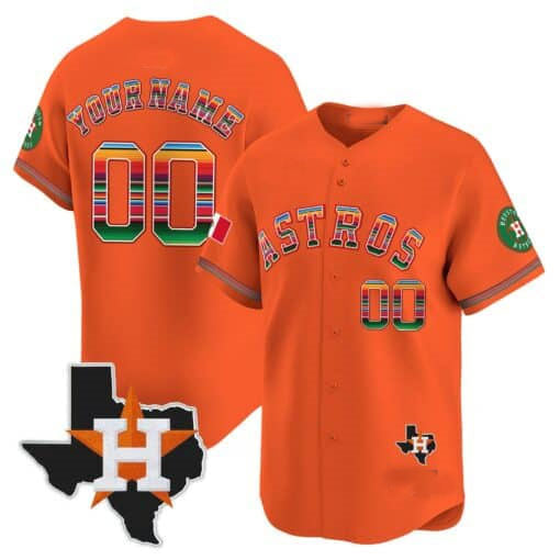 Custom Houston Astros Mexico Texas Patch Vapor Premier Limited ¨C All Stitched Baseball Jersey