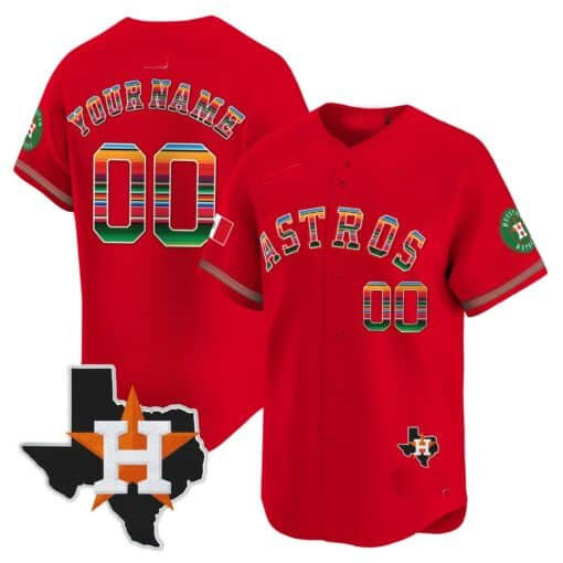 Custom Houston Astros Mexico Texas Patch Vapor Premier Limited ¨C All Stitched Baseball Jersey