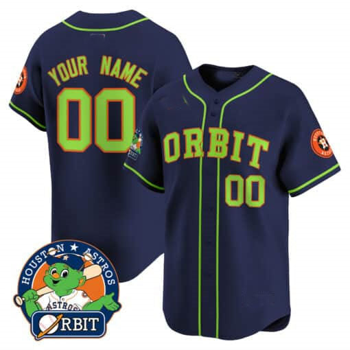 Custom Houston Astros Orbit Patch Vapor Premier Limited ¨C All Stitched Baseball Jersey