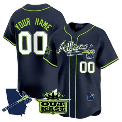 Custom Atlanta Braves Atliens Vapor Premier Limited V2 ¨C All Stitched Baseball Jersey