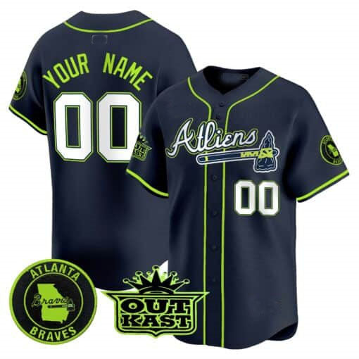 Custom Atlanta Braves Atliens Vapor Premier Limited ¨C All Stitched Baseball Jersey