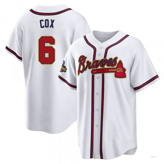 Atlanta Braves #6 Bobby Cox Gold White 2022 Program Jersey Stitches Baseball Jerseys