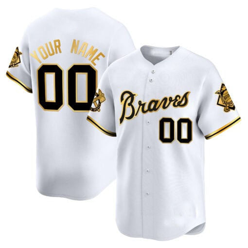 Custom Atlanta Braves Peaches n¡¯ Cream Vapor Premier Limited ¨C All Stitched Baseball Jersey