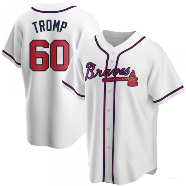 Atlanta Braves #60 Chadwick Tromp White Home Jersey Stitches Baseball Jerseys