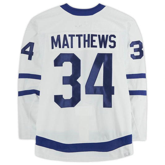 T.Maple Leafs #34 Auston Matthews Fanatics Authentic Game-Used White Jersey from the 2021-22 Season Stitched American Hockey Jerseys CustomName