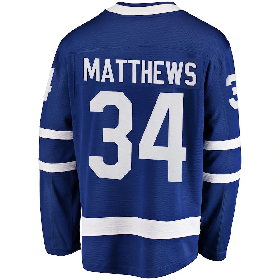 T.Maple Leafs #34 Auston Matthews Fanatics Branded Breakaway Player Jersey Blue Stitched American Hockey Jerseys CustomName