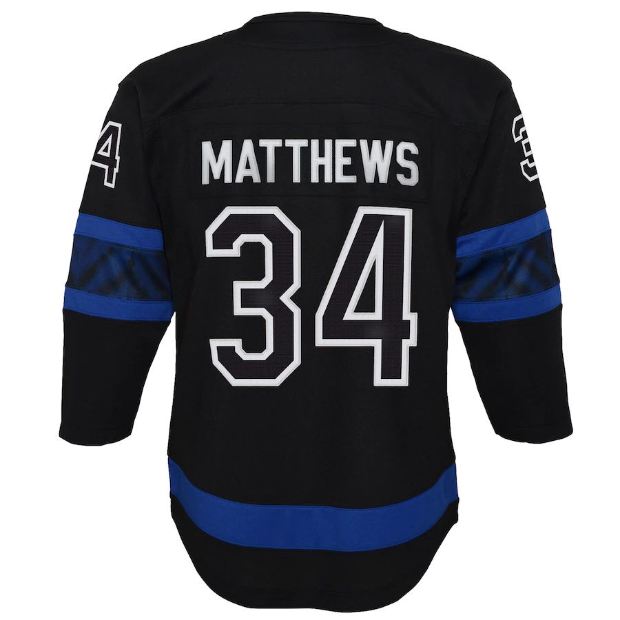 T.Maple Leafs #34 Auston Matthews Alternate Premier Player Jersey Black Stitched American Hockey Jerseys CustomName