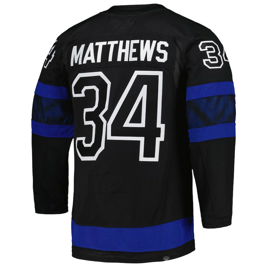 T.Maple Leafs #34 Auston Matthews Primegreen Authentic Pro Alternate Player Jersey Black Stitched American Hockey Jerseys CustomName