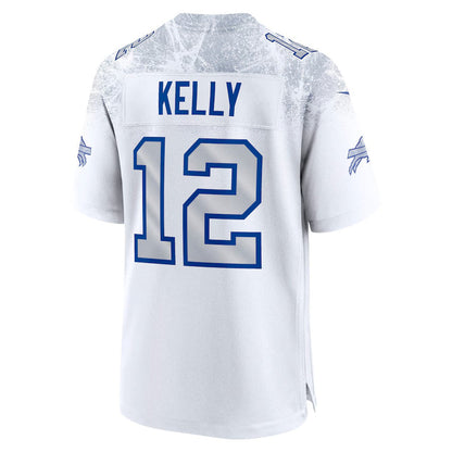 B.Bills #12 Jim Kelly 2025 Rivalries Collection Retired Player Game Jersey-CustomName - White Football Stitched American Jersey-CustomName