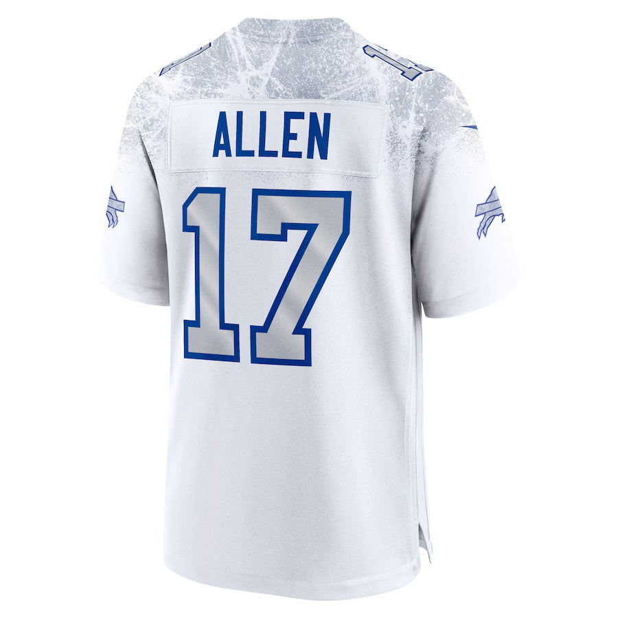 B.Bills #17 Josh Allen 2025 Rivalries Collection Game Jersey-CustomName - White Football Stitched American Jersey-CustomName