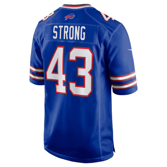 B.Bills #43 Dorian Strong Royal Team Game American Football Jerseys