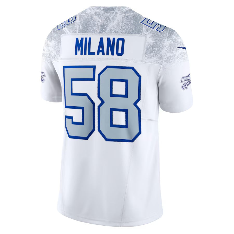 B.Bills #58 Matt Milano 2025 Rivalries Collection Limited Jersey-CustomName - White Football Stitched American Jersey-CustomName
