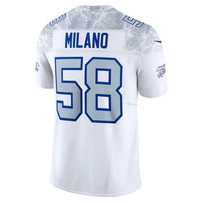 B.Bills #58 Matt Milano 2025 Rivalries Collection Limited Jersey-CustomName - White Football Stitched American Jersey-CustomName
