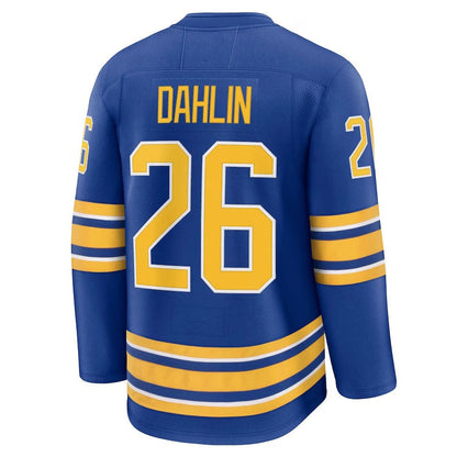 B.Sabres #26 Rasmus Dahlin Fanatics Home Premium Jersey - Royal Stitched American Hockey Jerseys CustomName