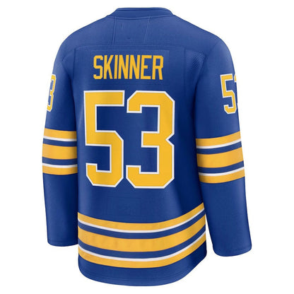 B.Sabres #53 Jeff Skinner Fanatics Home Premium Jersey - Royal Stitched American Hockey Jerseys CustomName
