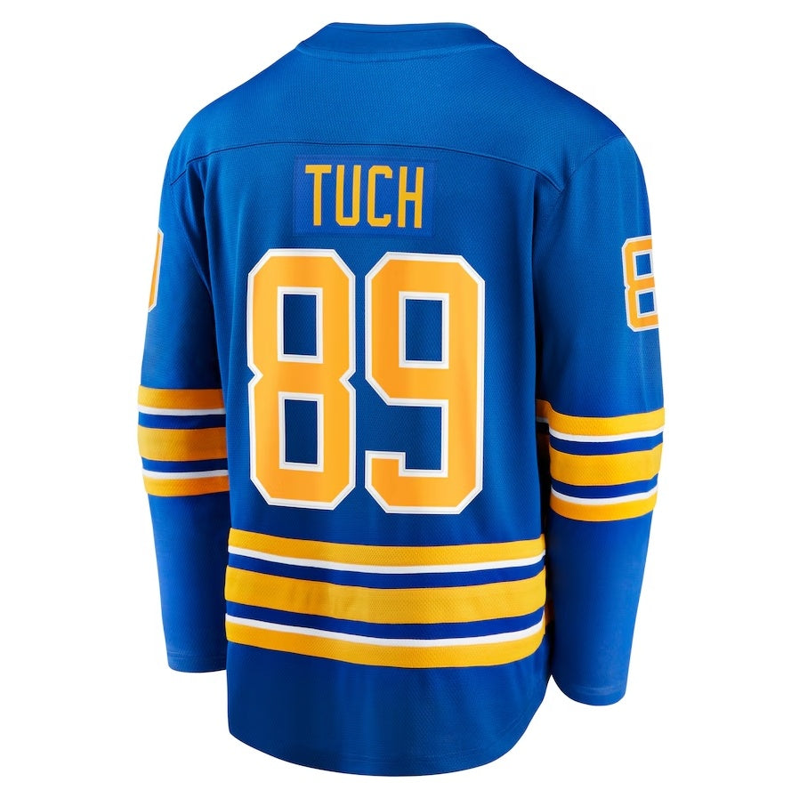 B.Sabres #89 Alex Tuch Fanatics Home Breakaway Player Jersey - Royal Stitched American Hockey Jerseys CustomName