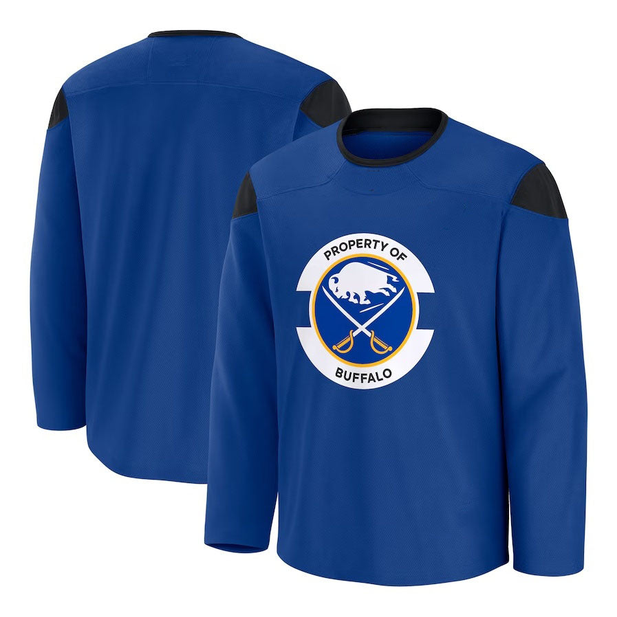 B.Sabres Fanatics Home Practice Jersey - Royal Stitched American Hockey Jerseys CustomName
