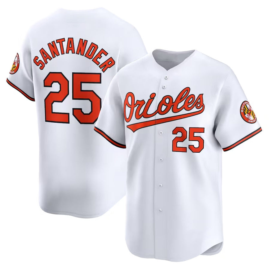 Baltimore Orioles #25 Anthony Santander Home Limited Player Jersey - White Stitched Baseball Jersey