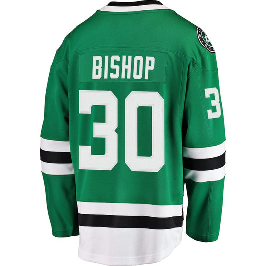 D.Stars #30 Ben Bishop Fanatics Branded Breakaway Jersey Kelly Green Stitched American Hockey Jerseys CustomName