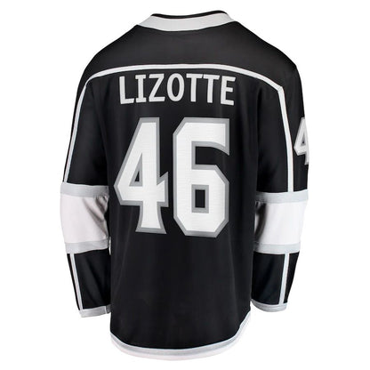 LA.Kings #46 Blake Lizotte Fanatics Branded Home Breakaway Player Jersey Black Stitched American Hockey Jerseys CustomName