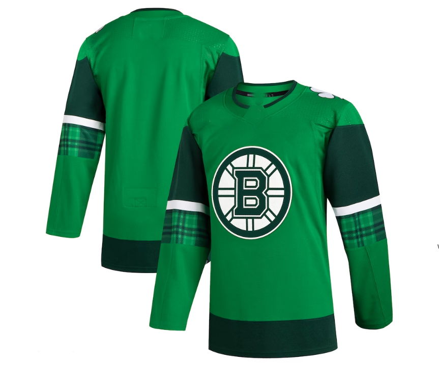 B.Bruins 2023 St. Patrick's Day Primegreen Authentic Jersey - Kelly Green Stitched American Hockey Jerseys CustomName