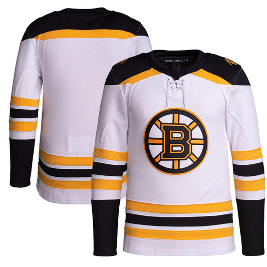 B.Bruins Away Primegreen Authentic Pro Jersey White Stitched American Hockey Jerseys CustomName