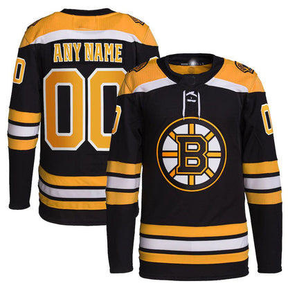 Custom B.Bruins Home Primegreen Authentic Pro Jersey Black Stitched American Hockey Jerseys CustomName