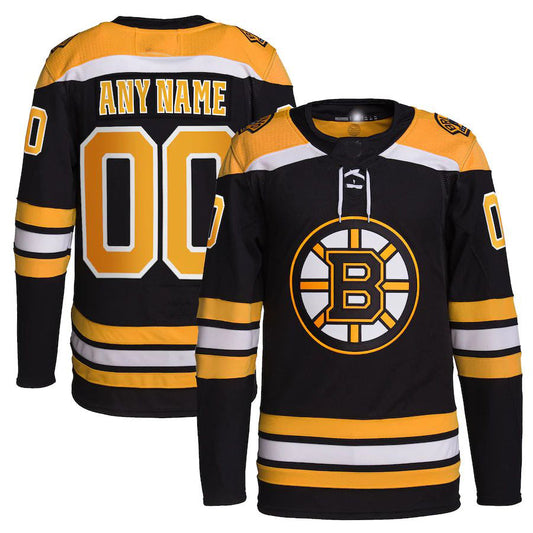 Custom B.Bruins Home Primegreen Authentic Pro Jersey Black Stitched American Hockey Jerseys CustomName