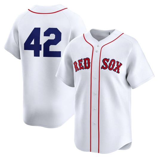 Boston Red Sox 2024 #42 Jackie Robinson Day Home Limited Jersey ¨C White Stitches Baseball Jerseys
