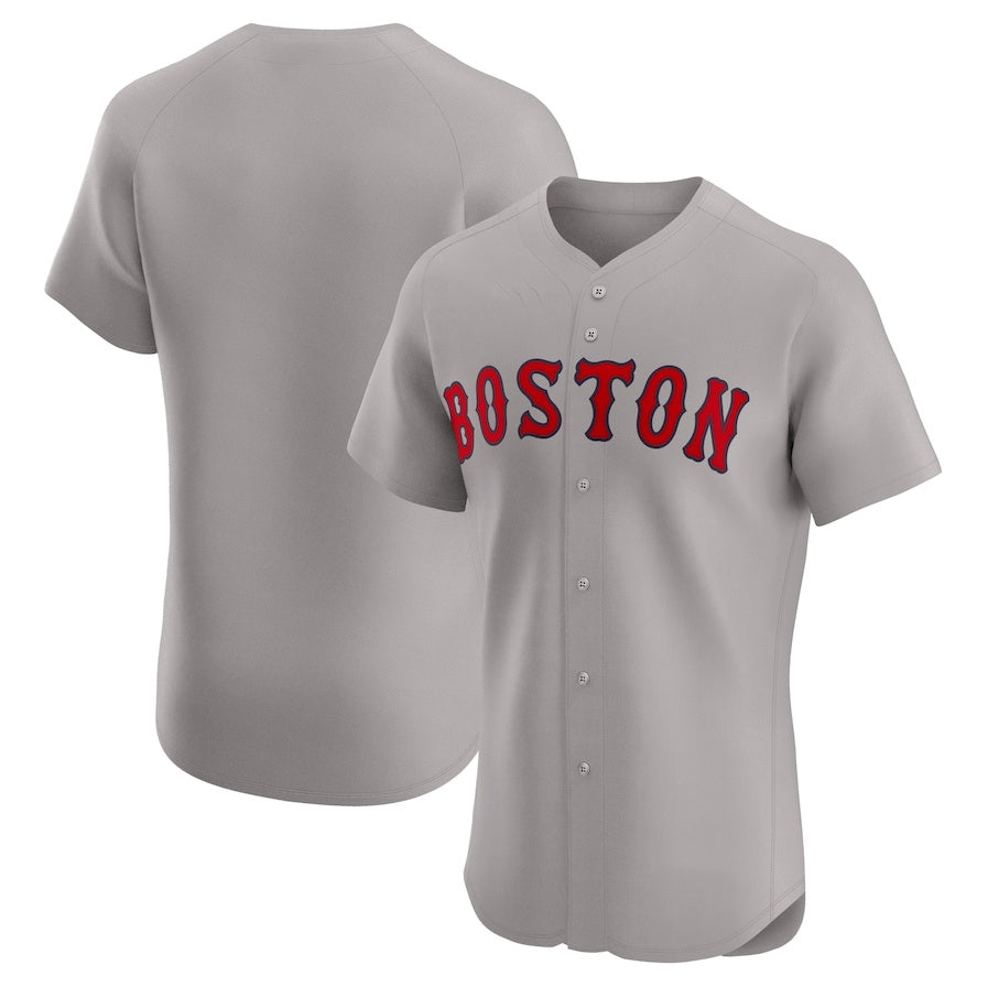 Boston Red Sox Road Elite Jersey - Gray Stitched Baseball Jersey
