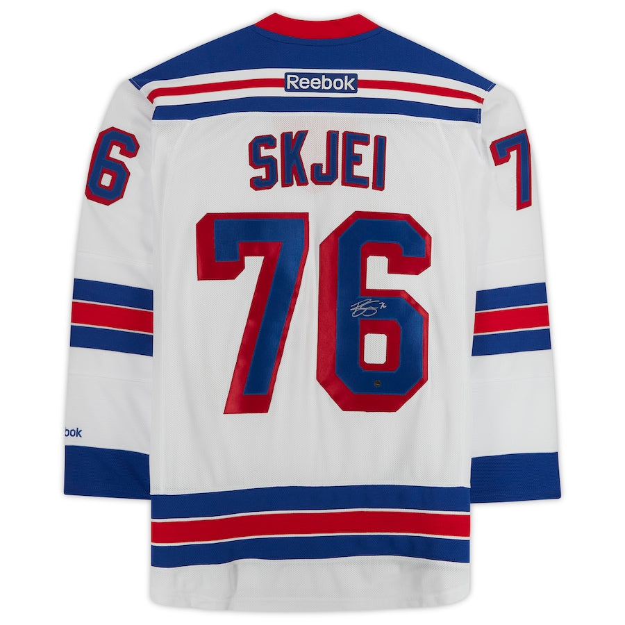 NY.Rangers #76 Brady Skjei Fanatics Authentic Autographed Reebok Premier Jersey White Stitched American Hockey Jerseys CustomName
