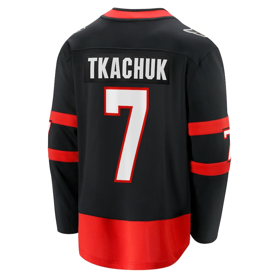 O.Senators Fanatics Branded 2020-21 Home Premier Breakaway Player Jersey Black Stitched American Hockey Jerseys CustomName