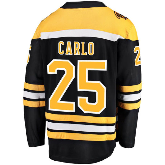 B.Bruins #25 Brandon Carlo Fanatics Branded Home Breakaway Player Jersey Black Stitched American Hockey Jerseys CustomName