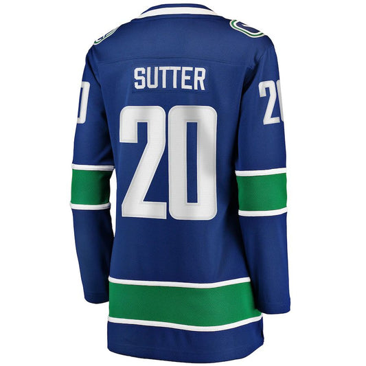 V.Canucks #20 Brandon Sutter Fanatics Branded Home Breakaway Player Jersey Blue Stitched American Hockey Jerseys CustomName
