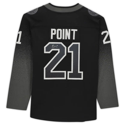 TB.Lightning #21 Brayden Point Fanatics Authentic Autographed Black Alternate Breakaway Jersey Stitched American Hockey Jerseys CustomName
