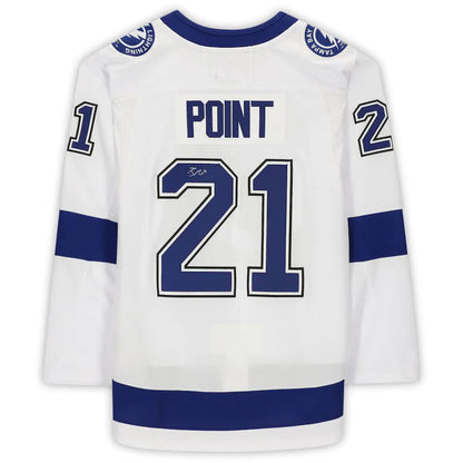 TB.Lightning #21 Brayden Point Fanatics Authentic Autographed with 2020 Stanley Cup Final Patch White Stitched American Hockey Jerseys CustomName
