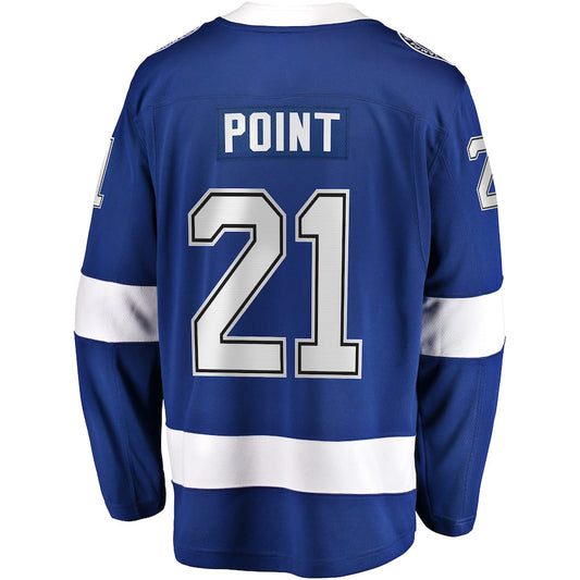 TB.Lightning #21 Brayden Point Fanatics Branded Home Premier Breakaway Player Jersey Blue Stitched American Hockey Jerseys CustomName