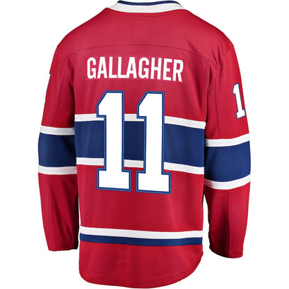 M.Canadiens #11 Brendan Gallagher Fanatics Branded Breakaway Player Jersey Red Stitched American Hockey Jerseys CustomName