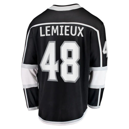 LA.Kings #48 Brendan Lemieux Fanatics Branded Home Breakaway Player Jersey Black Stitched American Hockey Jerseys CustomName
