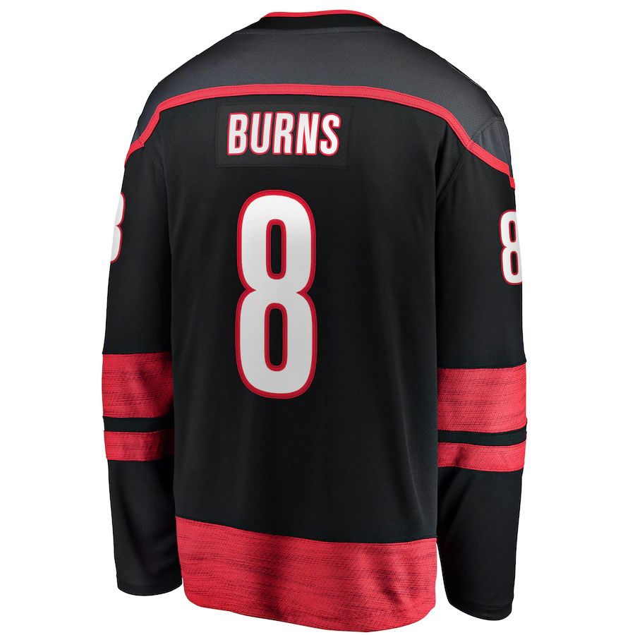 C.Hurricanes #8 Brent Burns Fanatics Branded Home Breakaway Player Jersey Black Stitched American Hockey Jerseys CustomName