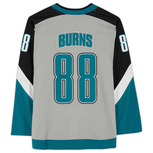 SJ.Sharks #88 Brent Burns Fanatics Authentic Autographed 2020-21 Reverse Retro Stitched American Hockey Jerseys CustomName