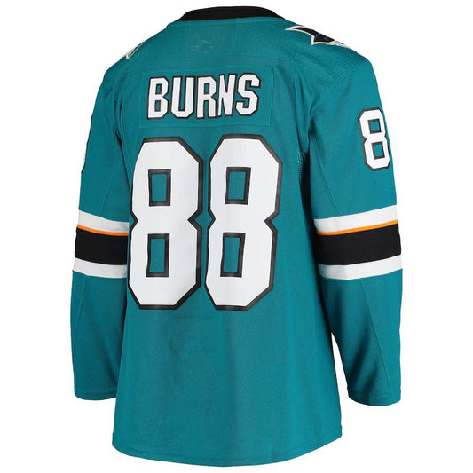 SJ.Sharks #88 Brent Burns Home Authentic Team Player Jersey  Teal Stitched American Hockey Jerseys CustomName