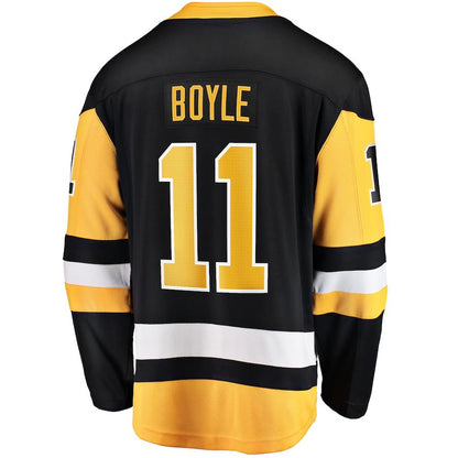 P.Penguins #11 Brian Boyle Fanatics Branded Home Breakaway Player Jersey  Black Stitched American Hockey Jerseys CustomName